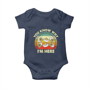 Funny Thanksgiving Deviled Eggs Baby Onesie You Know Why I Am Here Easter Day TS11 Navy Print Your Wear