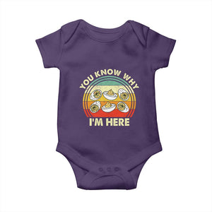 Funny Thanksgiving Deviled Eggs Baby Onesie You Know Why I Am Here Easter Day TS11 Purple Print Your Wear