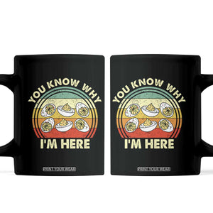 Funny Thanksgiving Deviled Eggs Coffee Mug You Know Why I Am Here Easter Day TS11 Black Print Your Wear