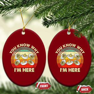 Funny Thanksgiving Deviled Eggs Ceramic Ornament You Know Why I Am Here Easter Day TS11 Print Your Wear