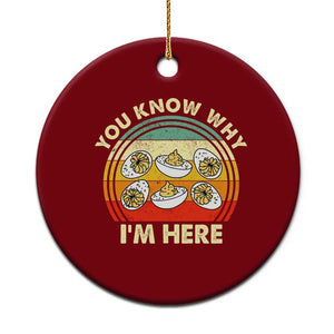 Funny Thanksgiving Deviled Eggs Ceramic Ornament You Know Why I Am Here Easter Day TS11 1pc Red Print Your Wear