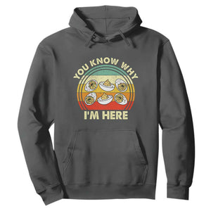 Funny Thanksgiving Deviled Eggs Hoodie You Know Why I Am Here Easter Day TS11 Dark Heather Print Your Wear