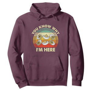 Funny Thanksgiving Deviled Eggs Hoodie You Know Why I Am Here Easter Day TS11 Maroon Print Your Wear