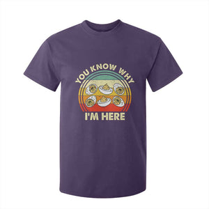 Funny Thanksgiving Deviled Eggs T Shirt For Kid You Know Why I Am Here Easter Day TS11 Purple Print Your Wear
