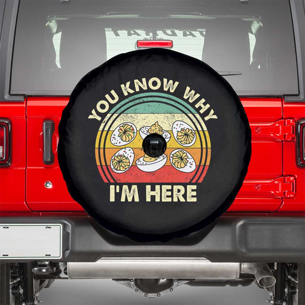 Funny Thanksgiving Deviled Eggs Spare Tire Cover You Know Why I Am Here Easter Day TS11 Black Print Your Wear