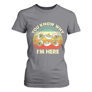 Funny Thanksgiving Deviled Eggs T Shirt For Women You Know Why I Am Here Easter Day TS11 Charcoal Print Your Wear