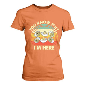 Funny Thanksgiving Deviled Eggs T Shirt For Women You Know Why I Am Here Easter Day TS11 Orange Print Your Wear