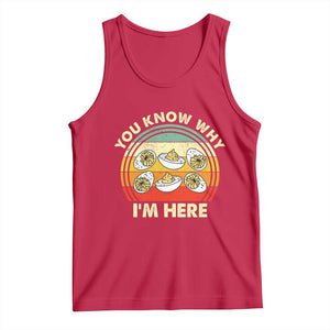 Funny Thanksgiving Deviled Eggs Tank Top You Know Why I Am Here Easter Day TS11 Red Print Your Wear
