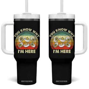 Funny Thanksgiving Deviled Eggs Tumbler With Handle You Know Why I Am Here Easter Day TS11 One Size: 40 oz Black Print Your Wear