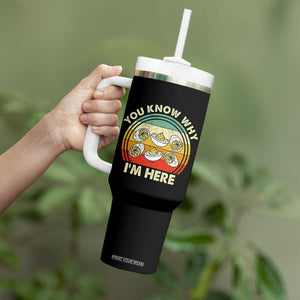 Funny Thanksgiving Deviled Eggs Tumbler With Handle You Know Why I Am Here Easter Day TS11 Print Your Wear