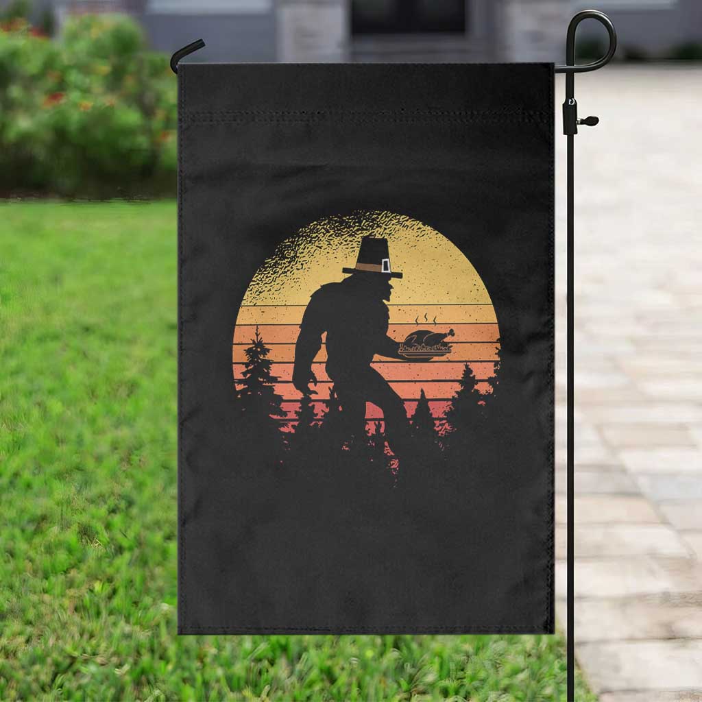 Bigfoot Pilgrim Turkey Pumpkin Thanksgiving Day Garden Flag TS11 Print Your Wear