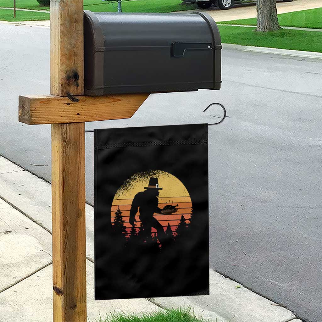 Bigfoot Pilgrim Turkey Pumpkin Thanksgiving Day Garden Flag TS11 Print Your Wear