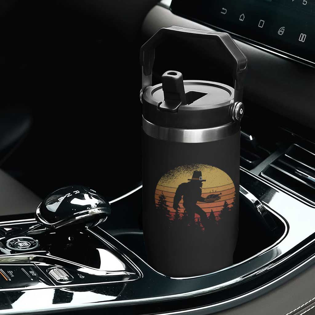 Bigfoot Pilgrim Turkey Pumpkin Thanksgiving Day Flip Straw Tumbler TS11 Print Your Wear