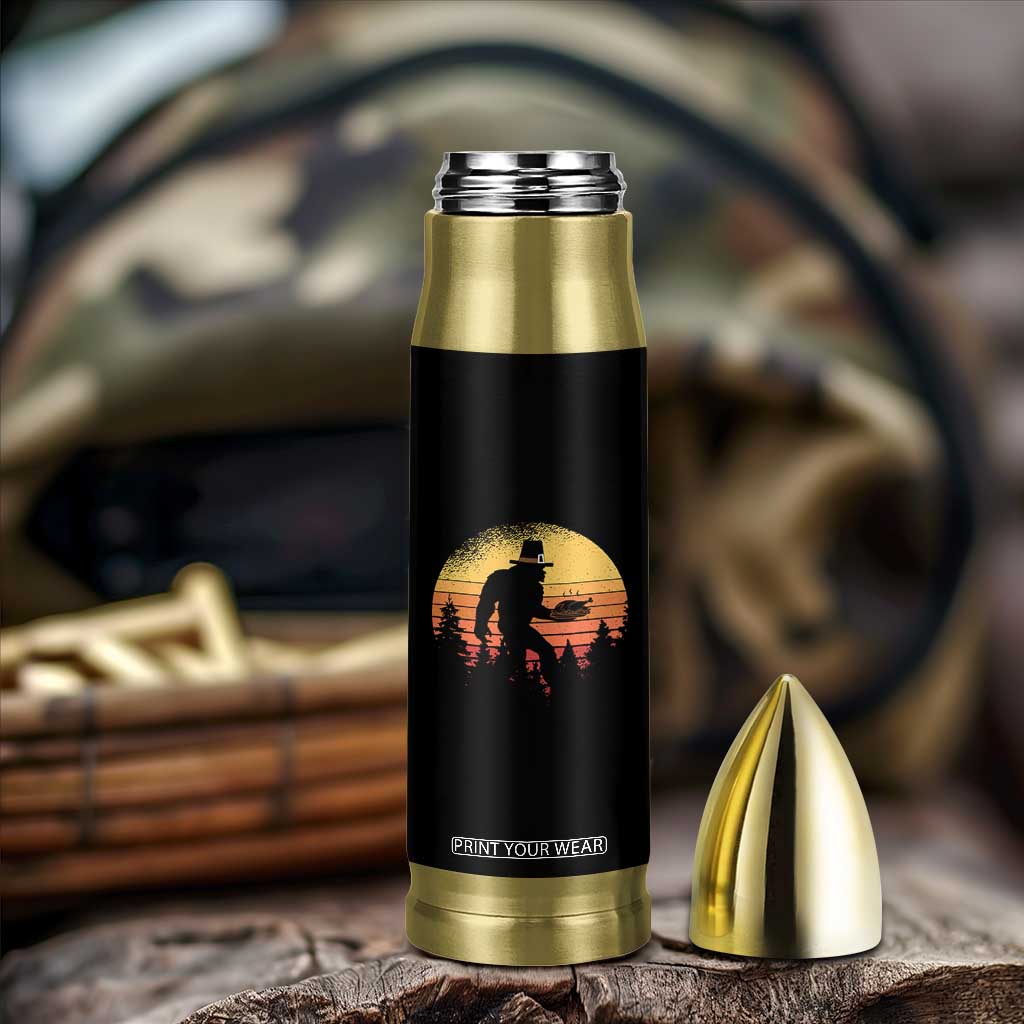 Bigfoot Pilgrim Turkey Pumpkin Thanksgiving Day Bullet Tumbler TS11 Print Your Wear