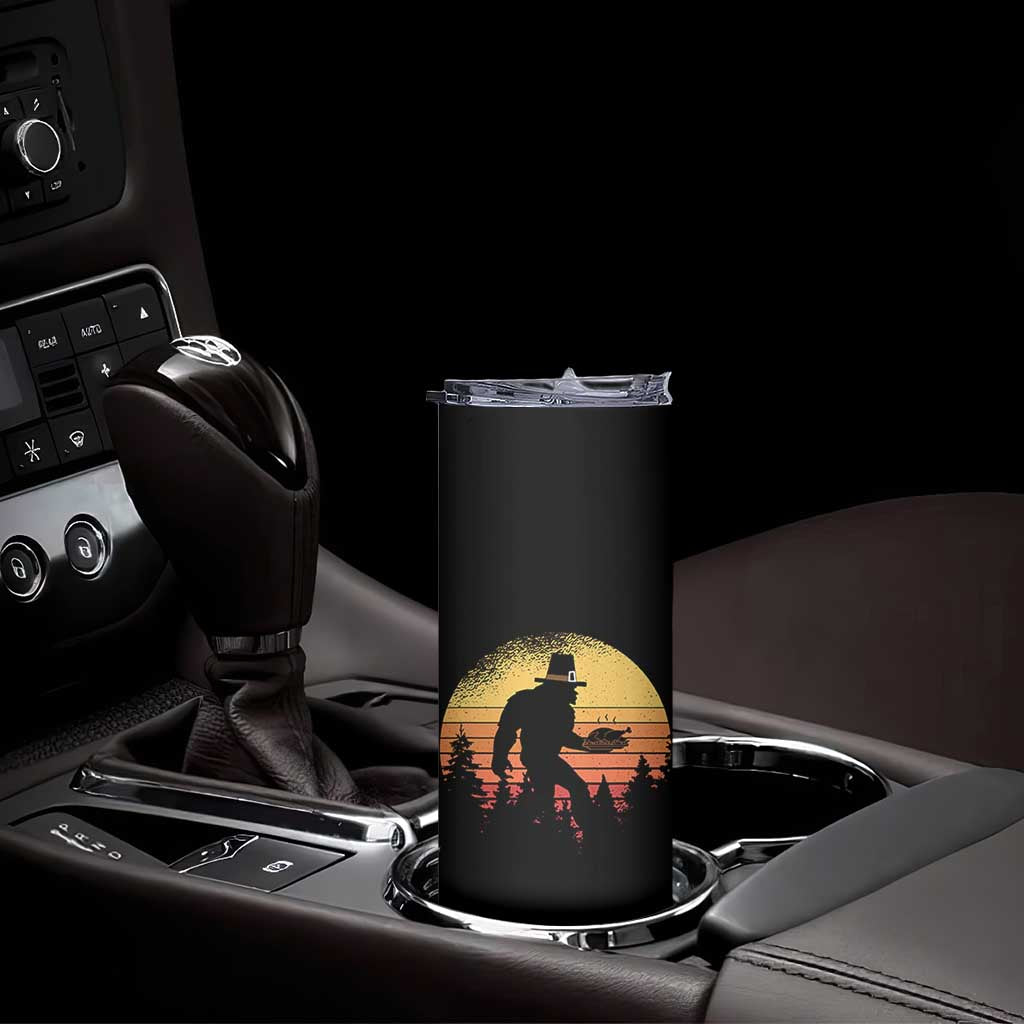 Bigfoot Pilgrim Turkey Pumpkin Thanksgiving Day Skinny Tumbler TS11 Print Your Wear