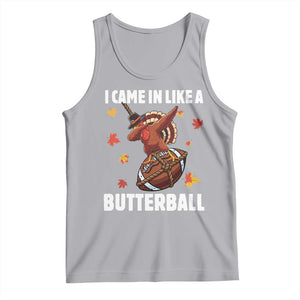 Funny I Came In Like A Butterball Tank Top Thanksgiving Dabbing Turkey TS11 Athletic Heather Print Your Wear