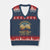 Funny Thanksgiving Day Turkey Drop V-Neck Knit Sweater Vest As God Is My Witness I Thought Turkeys Could Fly TS11 Navy Red Print Your Wear