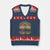 Funny Thanksgiving Day Turkey Drop V-Neck Knit Sweater Vest As God Is My Witness I Thought Turkeys Could Fly Vintage Retro TS11 Navy Red Print Your Wear