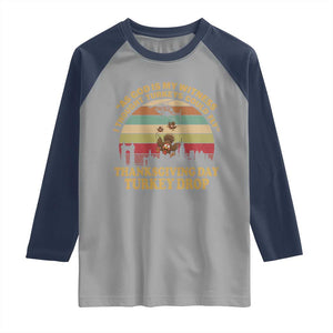 Funny Thanksgiving Day Turkey Drop Raglan Shirt As God Is My Witness I Thought Turkeys Could Fly Vintage Retro TS11 Sport Gray Navy Print Your Wear