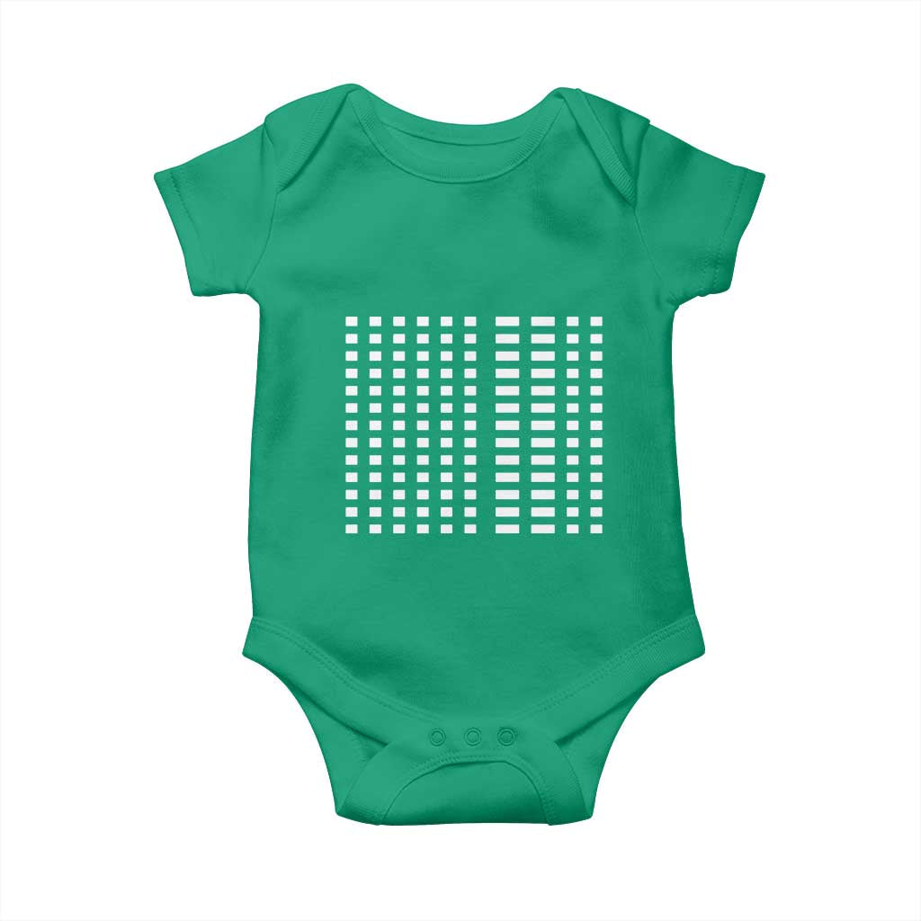Six Seven 67 Morse Code Baby Onesie Subtle Secret Gen Alpha Meme TS11 Irish Green Print Your Wear
