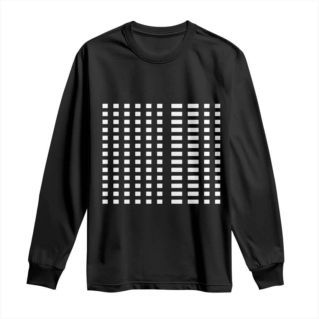 Six Seven 67 Morse Code Long Sleeve Shirt Subtle Secret Gen Alpha Meme TS11 Black Print Your Wear