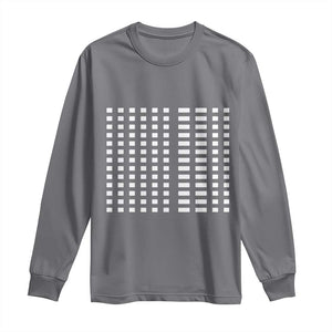Six Seven 67 Morse Code Long Sleeve Shirt Subtle Secret Gen Alpha Meme TS11 Charcoal Print Your Wear