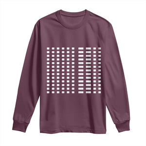Six Seven 67 Morse Code Long Sleeve Shirt Subtle Secret Gen Alpha Meme TS11 Maroon Print Your Wear