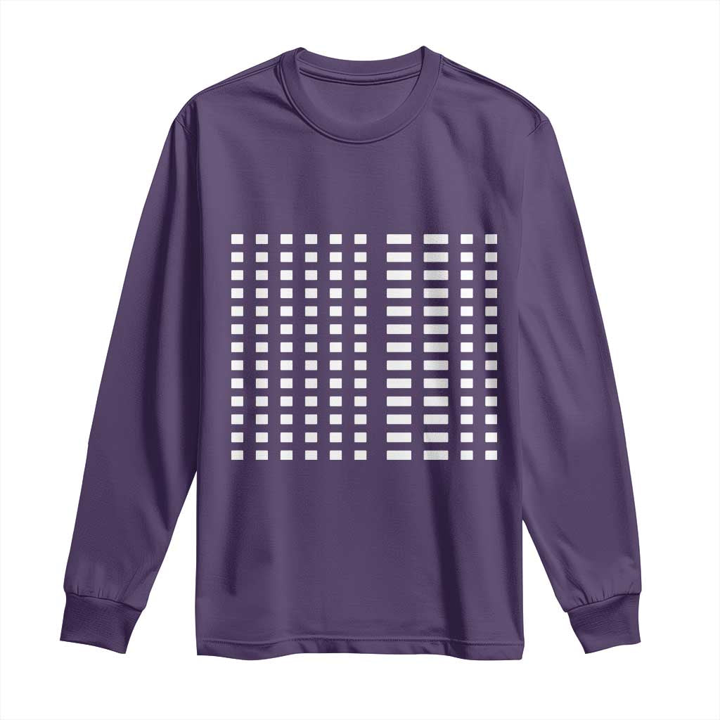 Six Seven 67 Morse Code Long Sleeve Shirt Subtle Secret Gen Alpha Meme TS11 Purple Print Your Wear