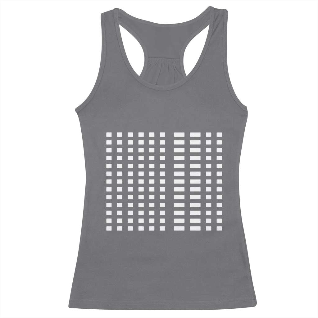 Six Seven 67 Morse Code Racerback Tank Top Subtle Secret Gen Alpha Meme TS11 Charcoal Print Your Wear