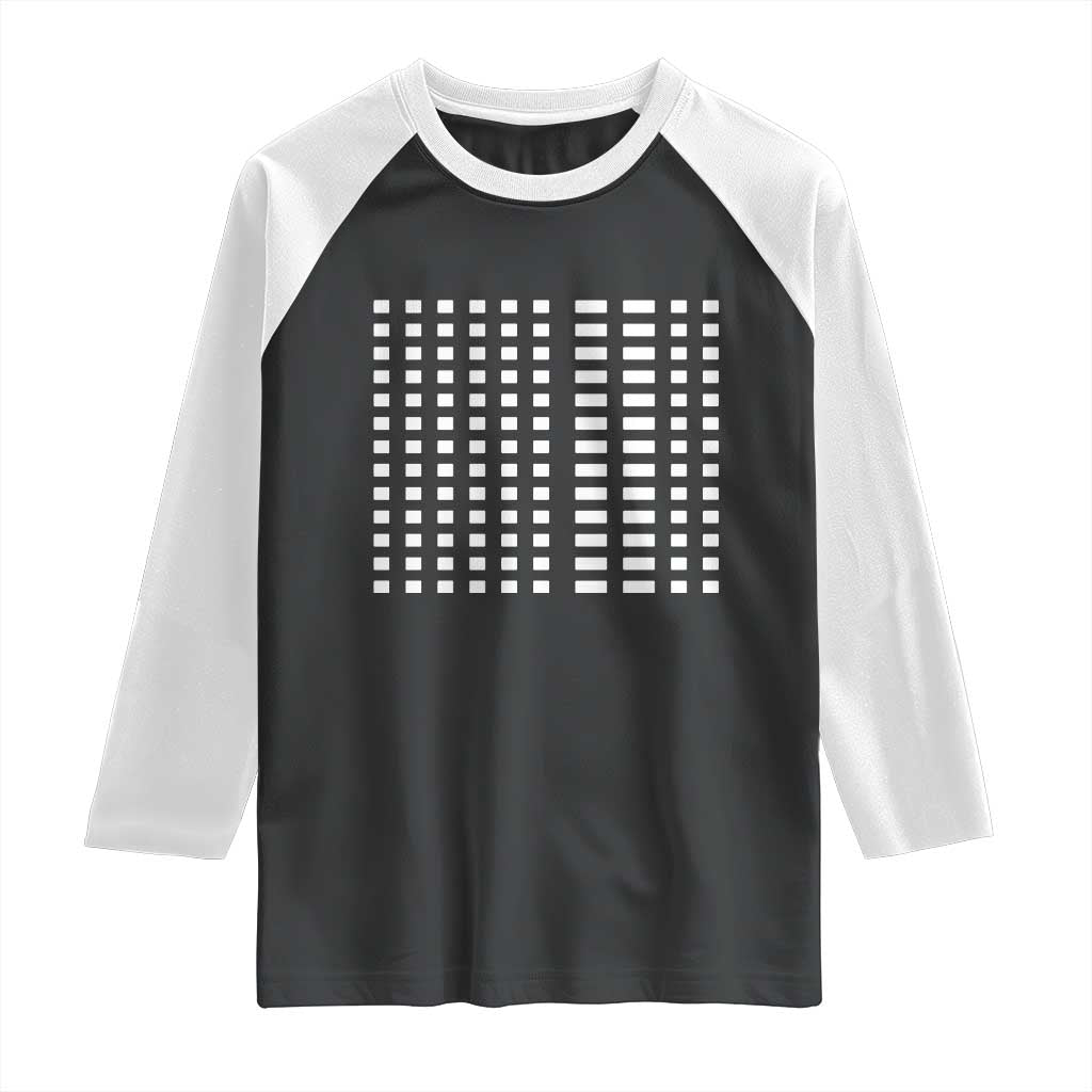 Six Seven 67 Morse Code Raglan Shirt Subtle Secret Gen Alpha Meme TS11 Black White Print Your Wear