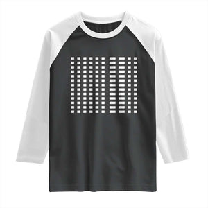 Six Seven 67 Morse Code Raglan Shirt Subtle Secret Gen Alpha Meme TS11 Black White Print Your Wear
