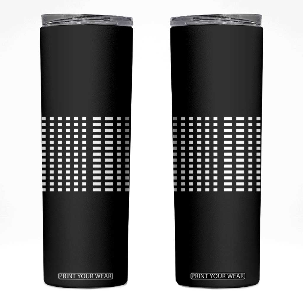 Six Seven 67 Morse Code Skinny Tumbler Subtle Secret Gen Alpha Meme TS11 Black Print Your Wear