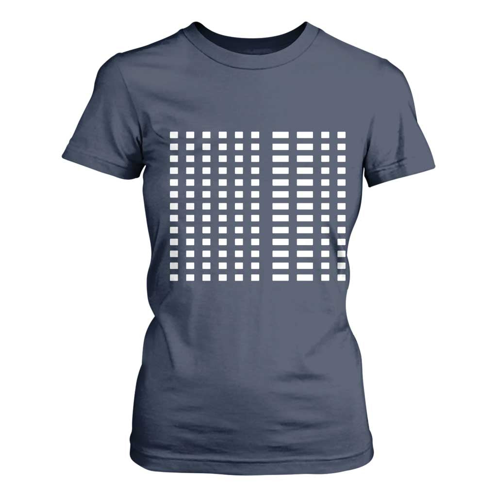 Six Seven 67 Morse Code T Shirt For Women Subtle Secret Gen Alpha Meme TS11 Navy Print Your Wear