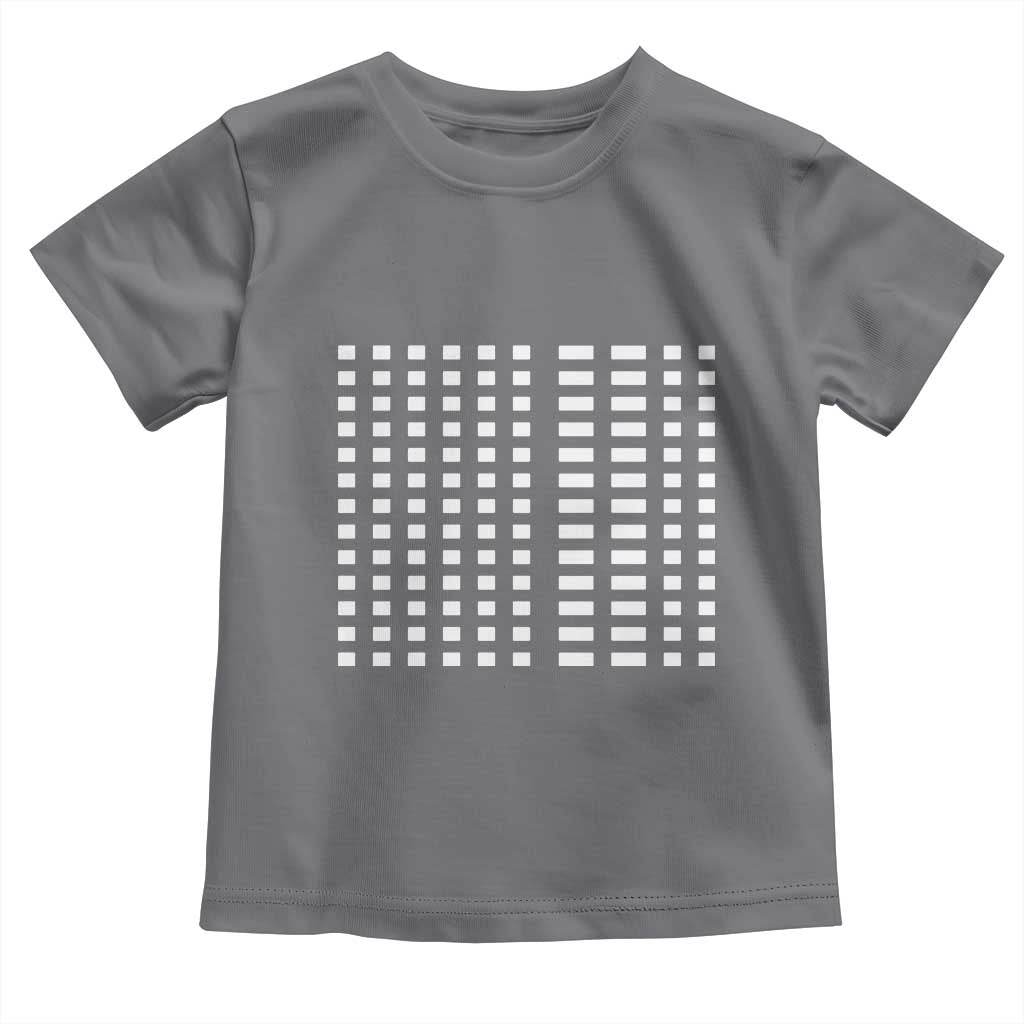 Six Seven 67 Morse Code Toddler T Shirt Subtle Secret Gen Alpha Meme TS11 Charcoal Print Your Wear