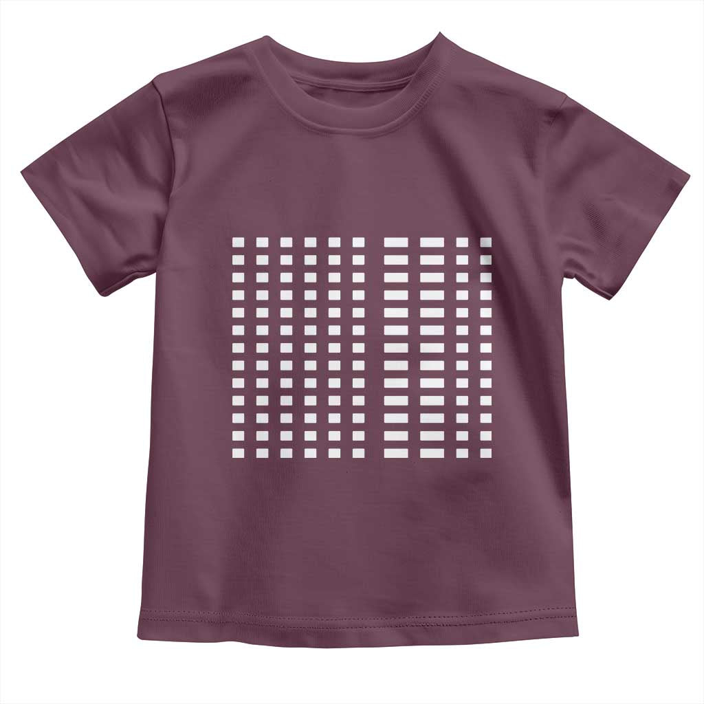 Six Seven 67 Morse Code Toddler T Shirt Subtle Secret Gen Alpha Meme TS11 Maroon Print Your Wear