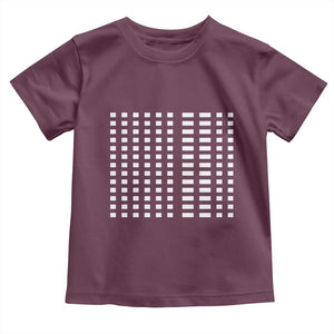 Six Seven 67 Morse Code Toddler T Shirt Subtle Secret Gen Alpha Meme TS11 Maroon Print Your Wear