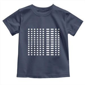Six Seven 67 Morse Code Toddler T Shirt Subtle Secret Gen Alpha Meme TS11 Navy Print Your Wear