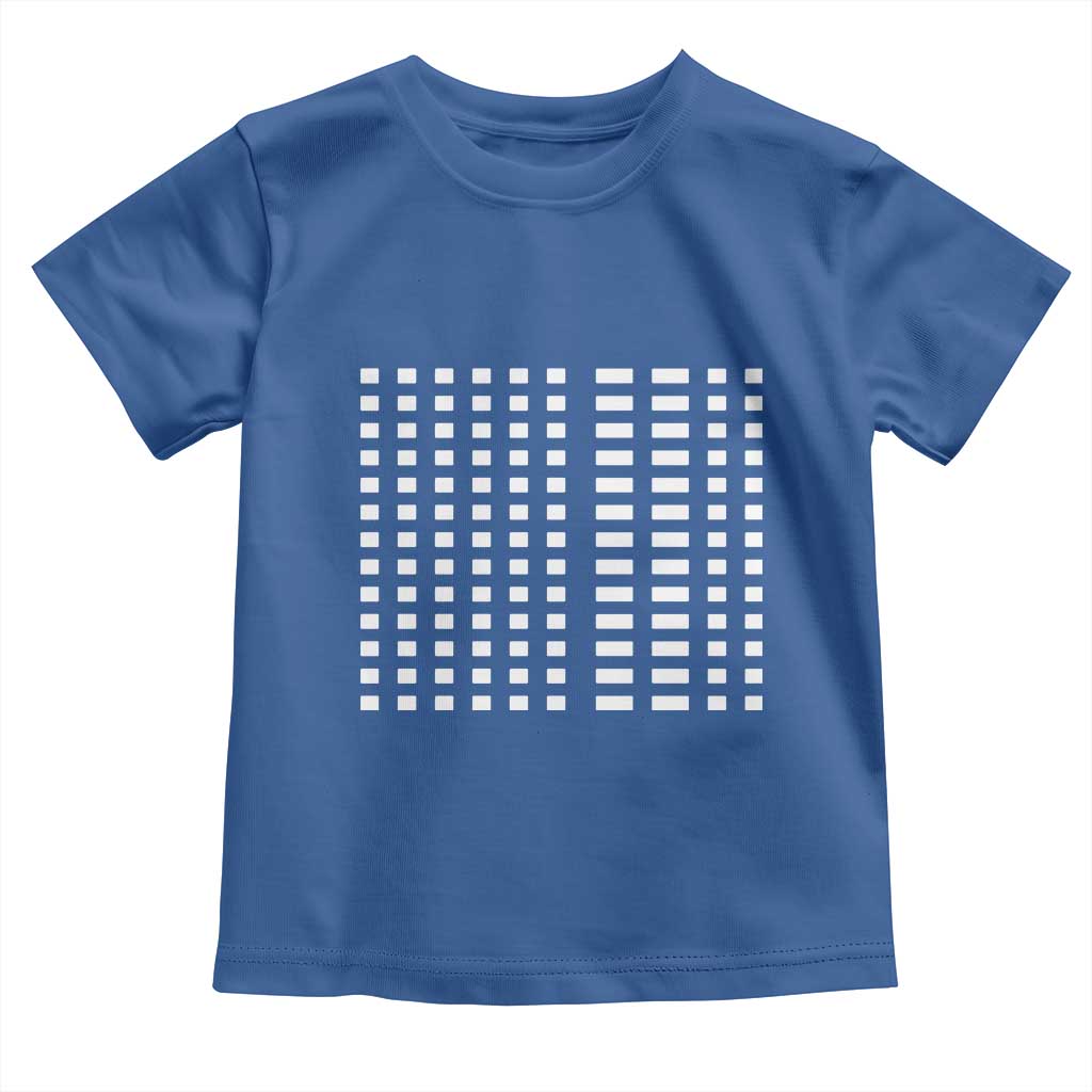 Six Seven 67 Morse Code Toddler T Shirt Subtle Secret Gen Alpha Meme TS11 Royal Blue Print Your Wear