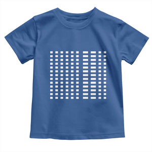 Six Seven 67 Morse Code Toddler T Shirt Subtle Secret Gen Alpha Meme TS11 Royal Blue Print Your Wear