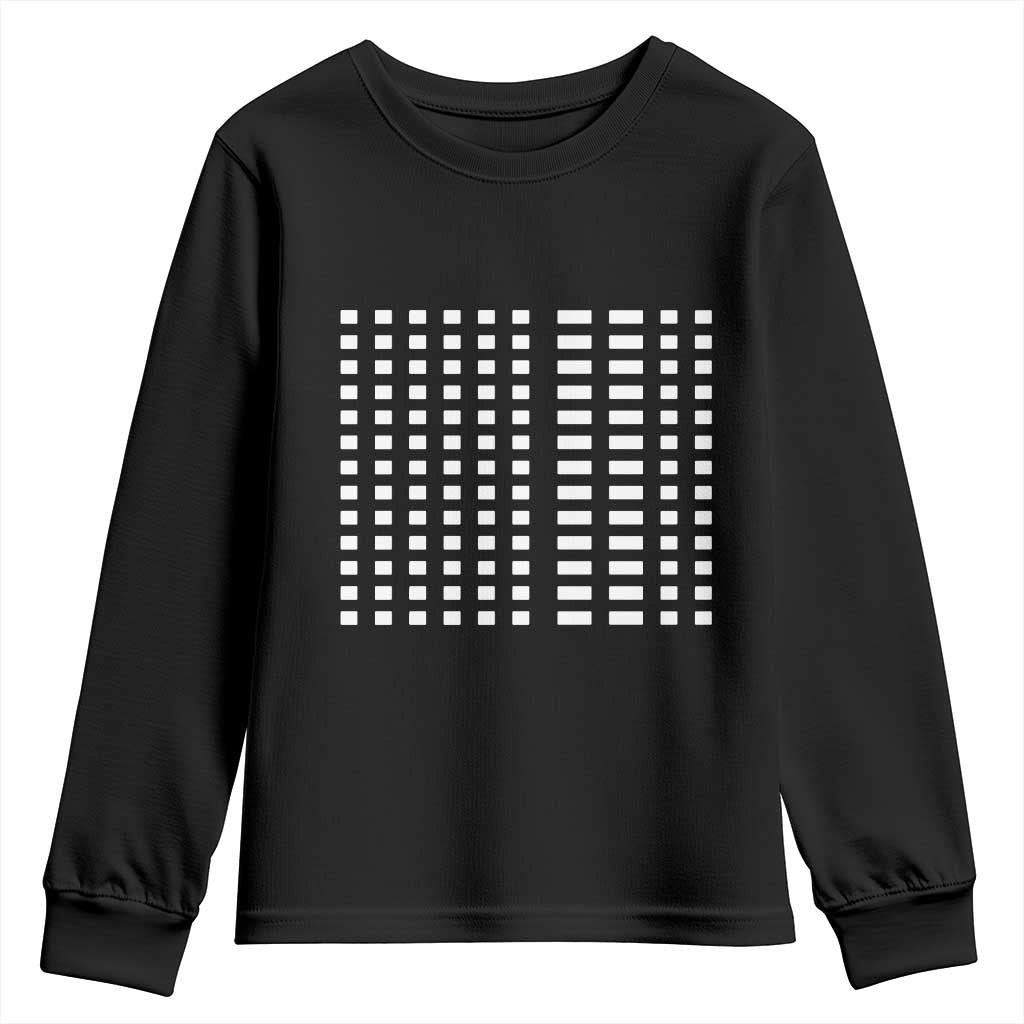 Six Seven 67 Morse Code Youth Sweatshirt Subtle Secret Gen Alpha Meme TS11 Black Print Your Wear