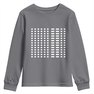 Six Seven 67 Morse Code Youth Sweatshirt Subtle Secret Gen Alpha Meme TS11 Charcoal Print Your Wear