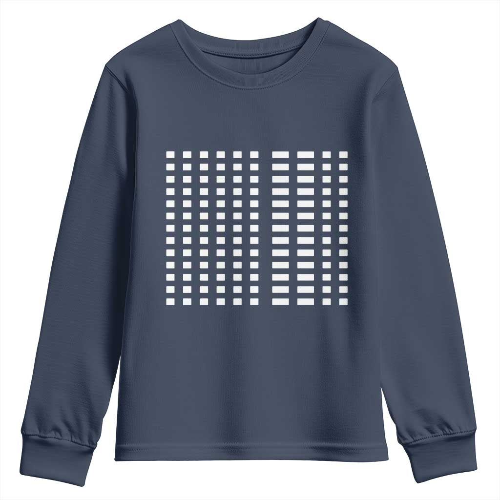 Six Seven 67 Morse Code Youth Sweatshirt Subtle Secret Gen Alpha Meme TS11 Navy Print Your Wear