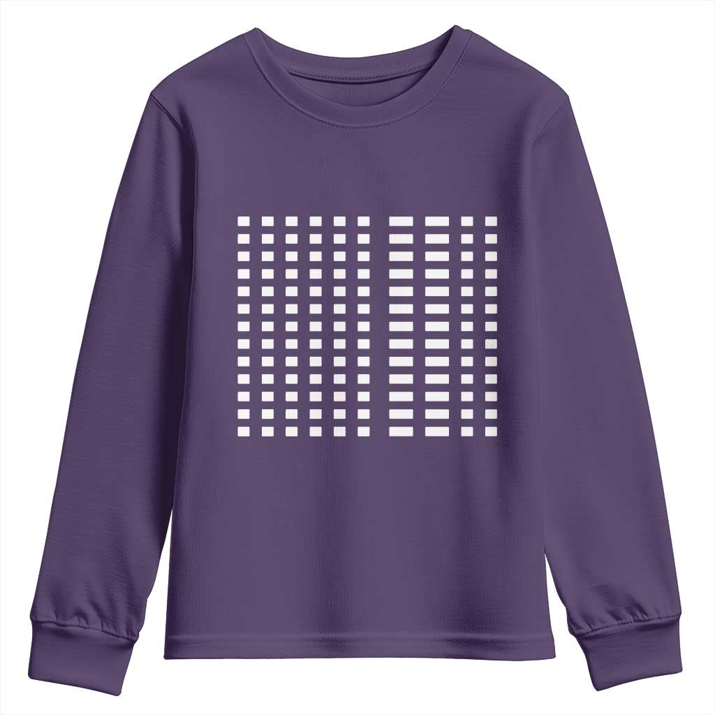 Six Seven 67 Morse Code Youth Sweatshirt Subtle Secret Gen Alpha Meme TS11 Purple Print Your Wear
