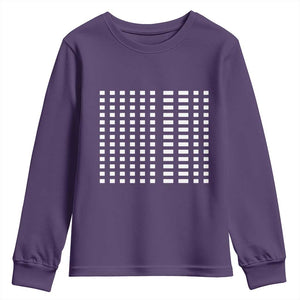 Six Seven 67 Morse Code Youth Sweatshirt Subtle Secret Gen Alpha Meme TS11 Purple Print Your Wear