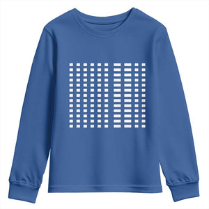 Six Seven 67 Morse Code Youth Sweatshirt Subtle Secret Gen Alpha Meme TS11 Royal Blue Print Your Wear