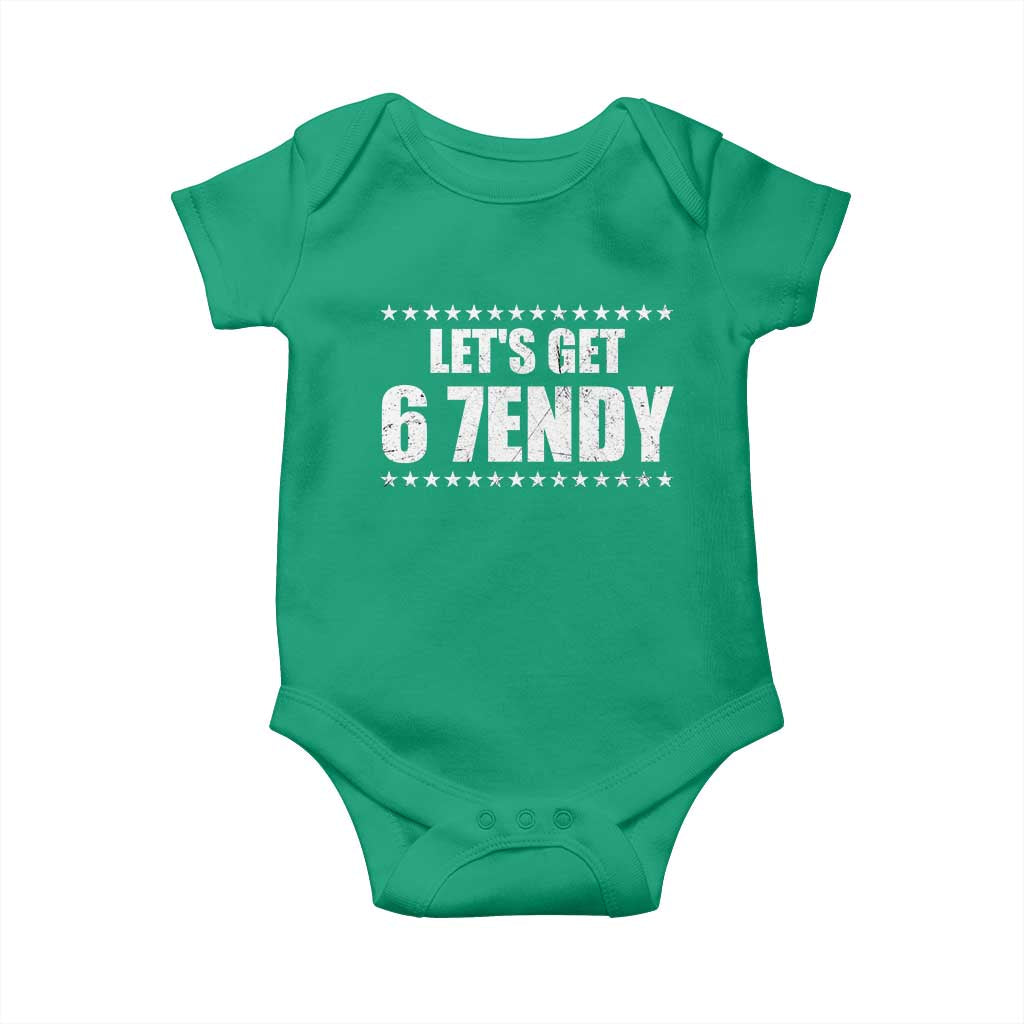 Lets Get Sendy 67 Six Seven Meme Alpha Slang Star Baby Onesie TS11 Irish Green Print Your Wear