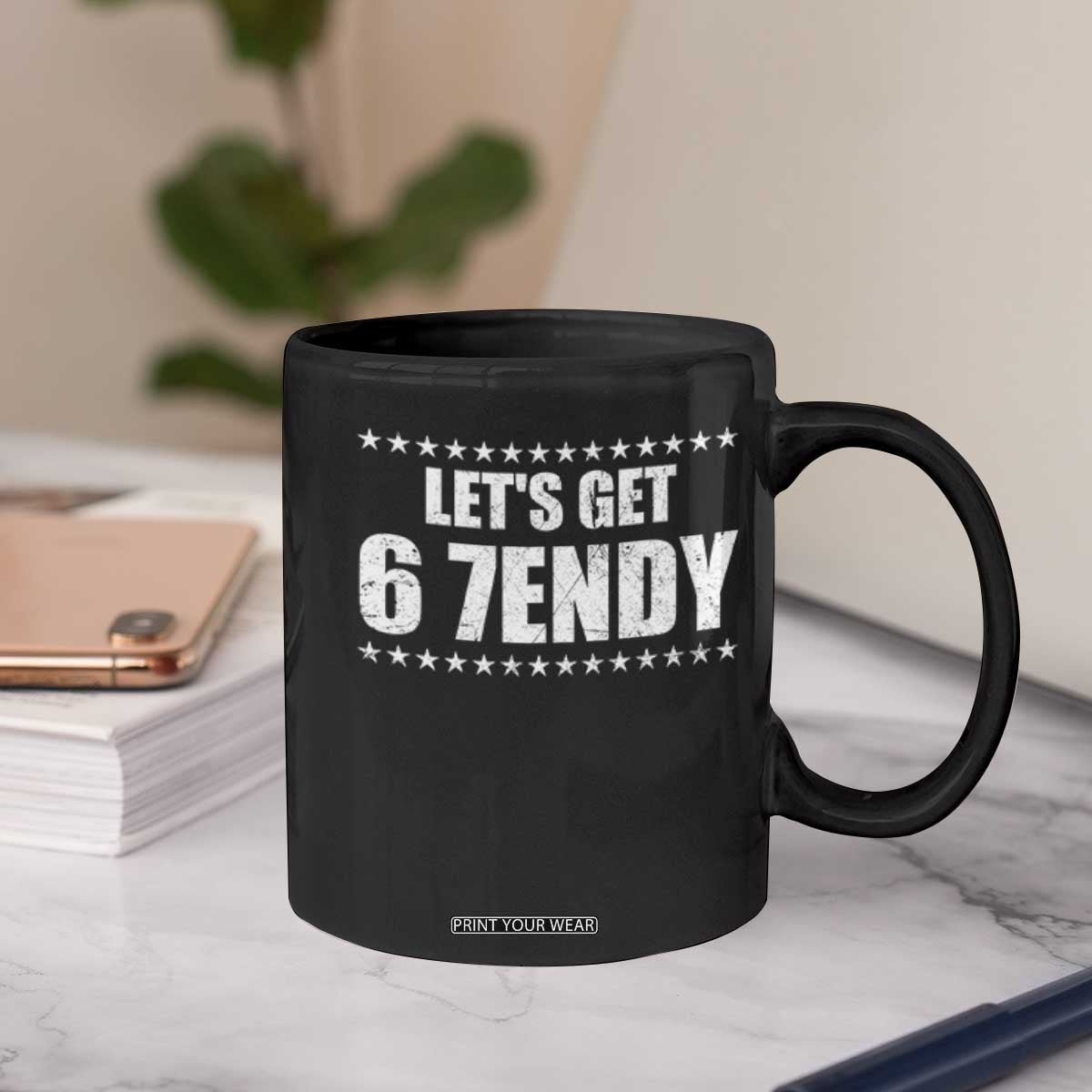 Lets Get Sendy 67 Six Seven Meme Alpha Slang Star Coffee Mug TS11 Print Your Wear