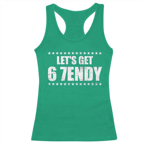Lets Get Sendy 67 Six Seven Meme Alpha Slang Star Racerback Tank Top TS11 Irish Green Print Your Wear