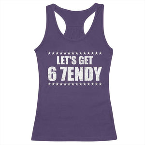 Lets Get Sendy 67 Six Seven Meme Alpha Slang Star Racerback Tank Top TS11 Purple Print Your Wear