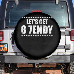 Lets Get Sendy 67 Six Seven Meme Alpha Slang Star Spare Tire Cover TS11 No hole Black Print Your Wear